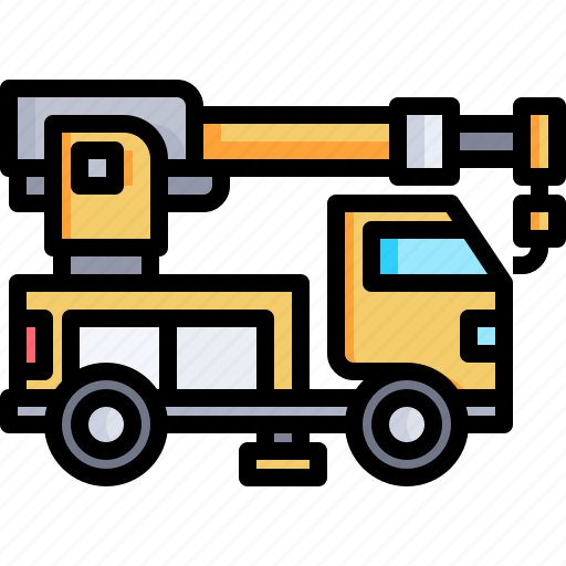 Transportation, truck, tow, crane, construction icon - Download on Iconfinder