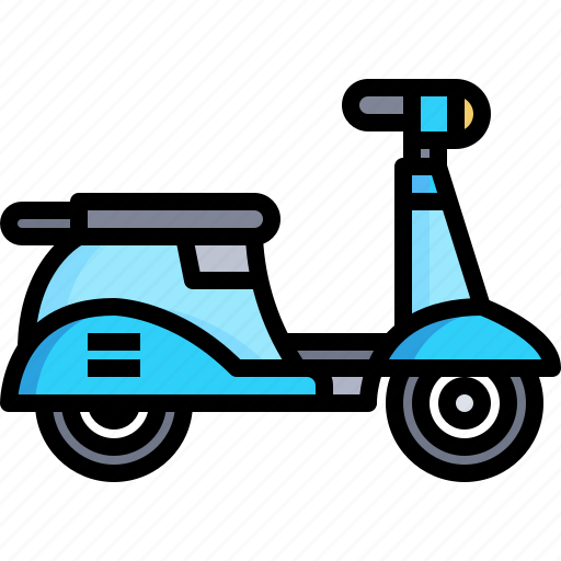 Scooter, transportation, delivery, motorcycle, vespa icon - Download on Iconfinder