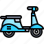 scooter, transportation, delivery, motorcycle, vespa 