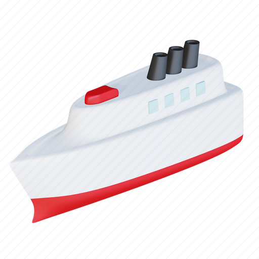Ship, transportation, boat, vehicle 3D illustration - Download on Iconfinder