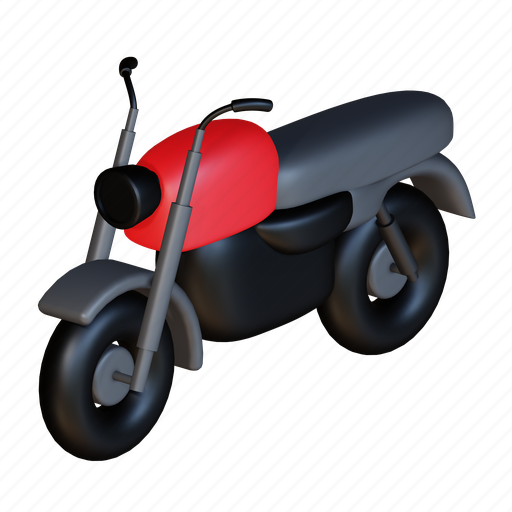 Motorcycle, motorbike, biker, vehicle, transportation, transport, bike 3D illustration - Download on Iconfinder