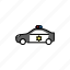 car, police, sedan, transportation 