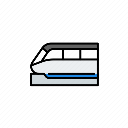 Monorail, train, public, transportation icon - Download on Iconfinder