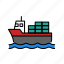 ship, cargo, container, logistic 