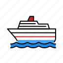 ship, ferry, boat, transportation