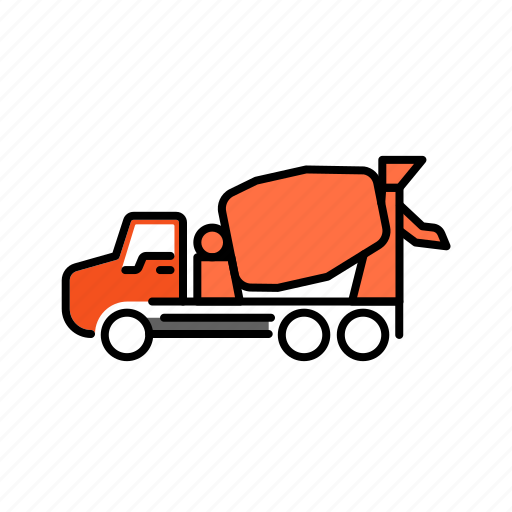 Truck, concrete, cements, construction, transportation icon - Download on Iconfinder