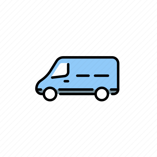 Van, courrier, delivery, transportation, blind van icon - Download on Iconfinder