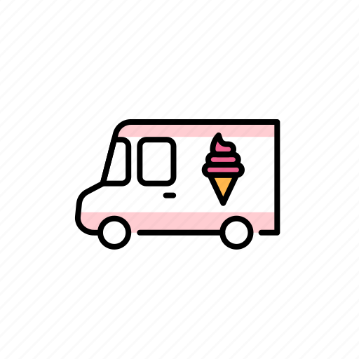 Van, kids, joy, transportation, ice cream car icon - Download on Iconfinder