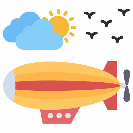 Air blimp, dirigible balloon, airship, zeppelin, aircraft icon - Download on Iconfinder
