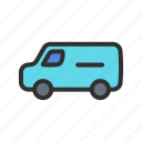 van, truck, vehicle, transport, delivery