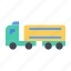truck, big, semitrailer, trailer, wheeler 