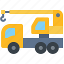 crane, industry, truck, machine, construction, transport, vehicle