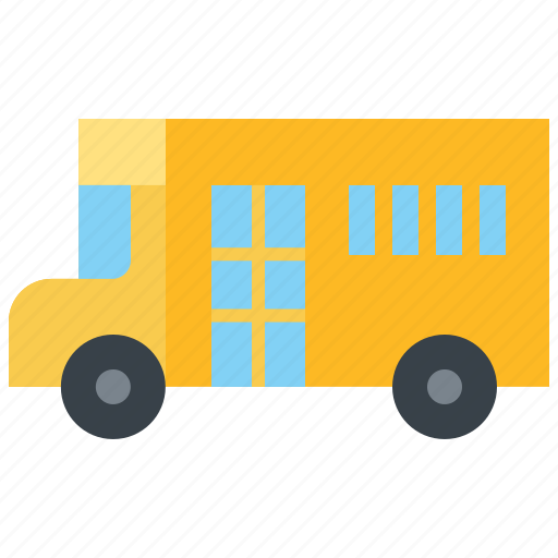 School, bus, education, transportation, transport, yellow, vehicle icon - Download on Iconfinder
