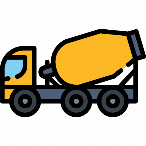 Cement, concrete, truck, industry, vehicle, transport, construction icon - Download on Iconfinder
