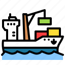container, ship, cargo, shipping