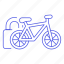 bicycle, bike, land, lock, padlock, road, transportation 
