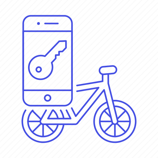 App, application, bicycle, bike, land, lock, phone icon - Download on Iconfinder