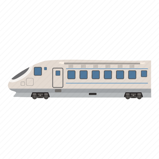 Cartoon, commuter, electric, high, modern, speed, train icon - Download on Iconfinder