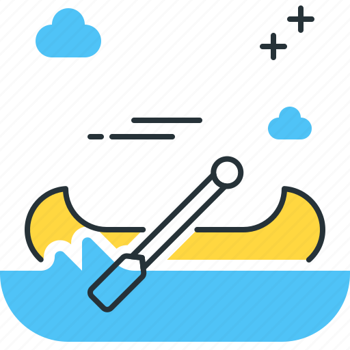 Canoe, boat, paddle, water icon - Download on Iconfinder