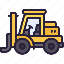 forklift, shipping, delivery, transportation, truck