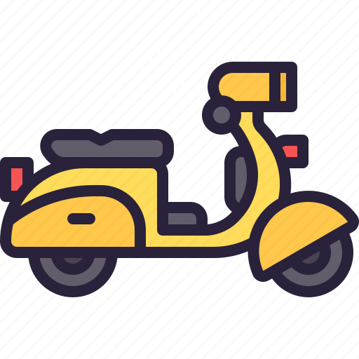Scooter, vespa, motorcycle, motorbike, transport icon - Download on Iconfinder