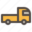 cargo, pick, transport, transportation, truck, up 