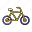 bicycle, bike, color, lineal, sport, transport, transportation, travel 
