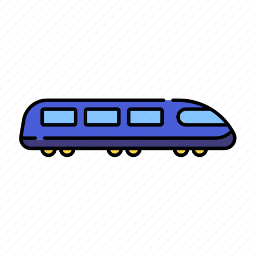 Color, electrictrain, lineal, metro, train, transport, transportation icon - Download on Iconfinder