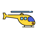 aircraft, color, flight, fly, helicopter, lineal, transport, travel