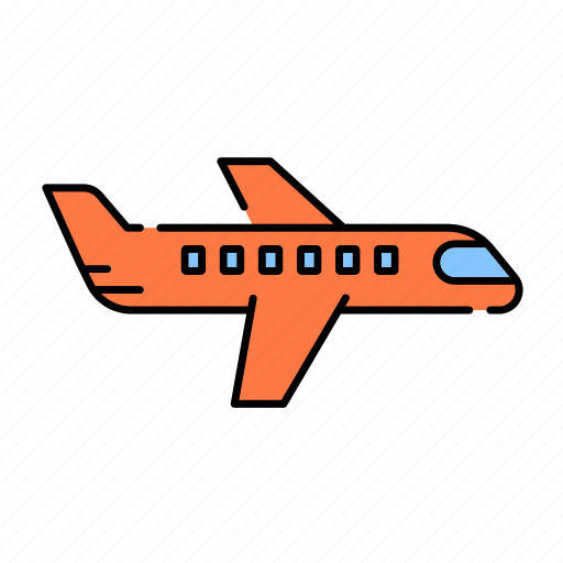 Aircraft, airline, color, flight, lineal, plane, transport icon - Download on Iconfinder