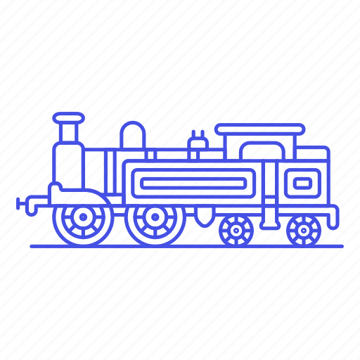 Railway, train, steam, engine, railroad, transportation, land icon - Download on Iconfinder