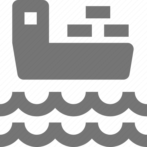 Boat, ship, waves, shipping, transportation icon - Download on Iconfinder