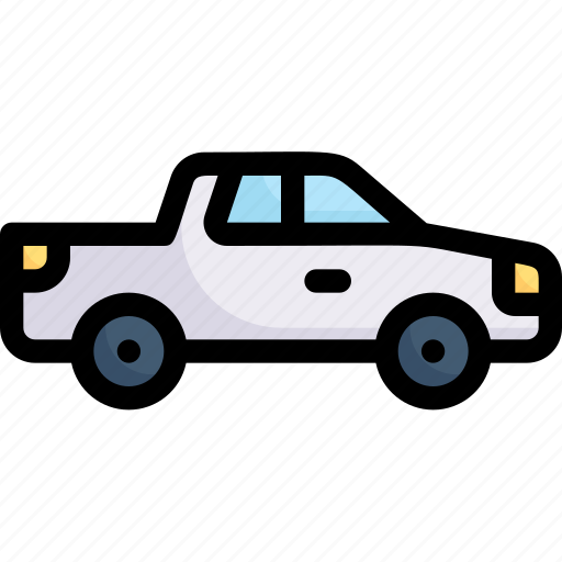 Auto, automotive, machine, pickup car, transportation, truck, vehicle icon - Download on Iconfinder