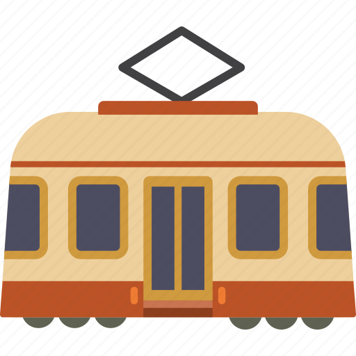 Rail, streetcar, tram, trolley, transport icon - Download on Iconfinder