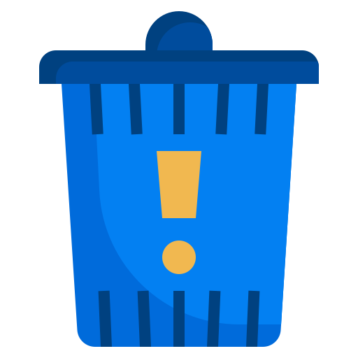 Attention, email, delete, recycle, trash, can, interface icon - Free download