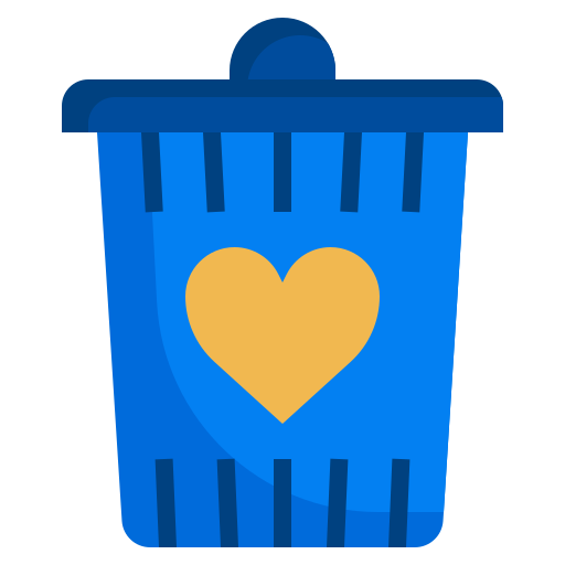 Heart, email, delete, recycle, trash, can, interface icon - Free download