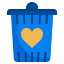heart, email, delete, recycle, trash, can, interface 
