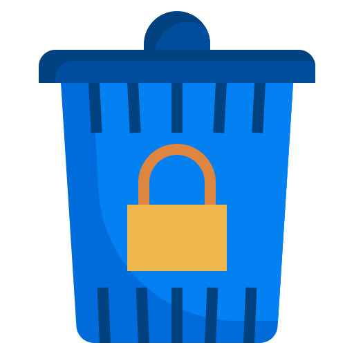 Lock, email, delete, recycle, trash, can, interface icon - Free download