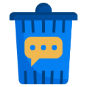message, email, delete, recycle, trash, can, interface