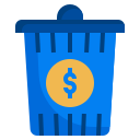 money, email, delete, recycle, trash, can, interface
