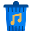 music, email, delete, recycle, trash, can, interface