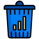 graph, email, delete, recycle, trash, can, interface