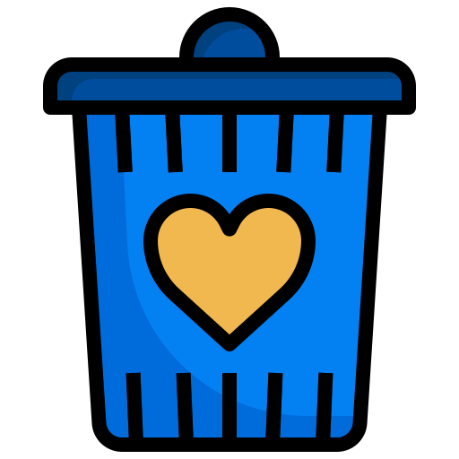 Heart, email, delete, recycle, trash, can, interface icon - Free download