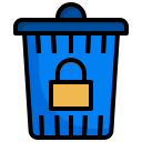 lock, email, delete, recycle, trash, can, interface