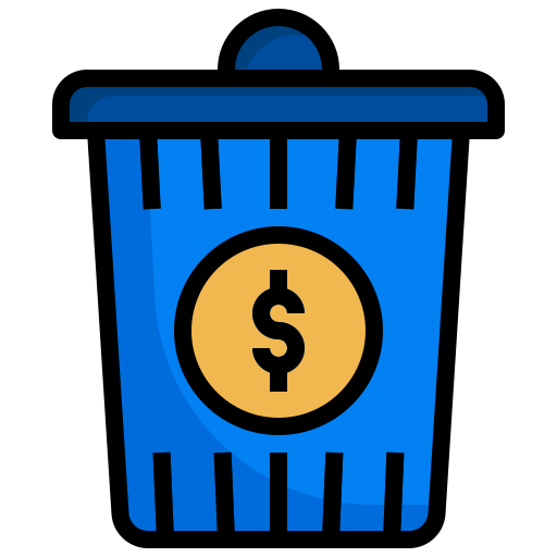 Money, email, delete, recycle, trash, can, interface icon - Free download