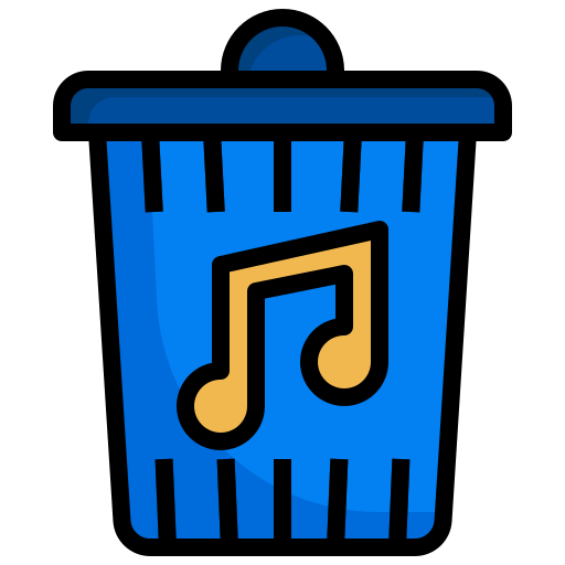 Music, email, delete, recycle, trash, can, interface icon - Free download