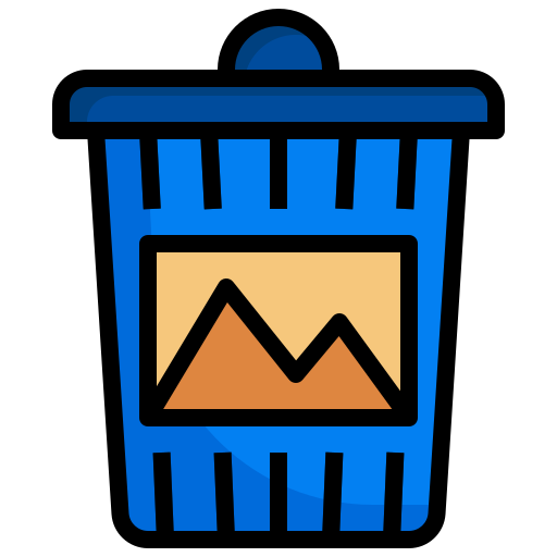 Photo, email, delete, recycle, trash, can, interface icon - Free download