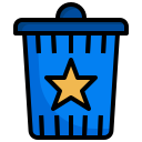 star, email, delete, recycle, trash, can, interface
