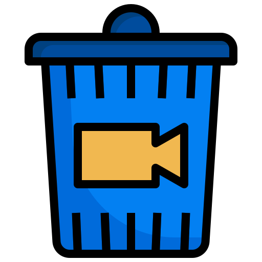 Video, email, delete, recycle, trash, can, interface icon - Free download