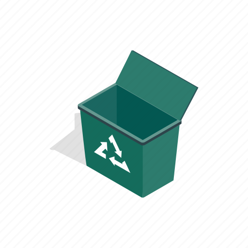 Bin, can, garbage, isometric, pollution, trash, waste icon - Download on Iconfinder